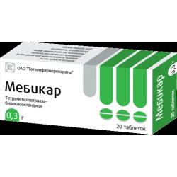 Мебикар инструкция по применению. Мебикар форма выпуска. Мебикар (таб 300мг n20 Вн ) Татхимфармпрепараты АО-Россия. Мебикар 300 мг. Мебикар 500 мг 10 штук.